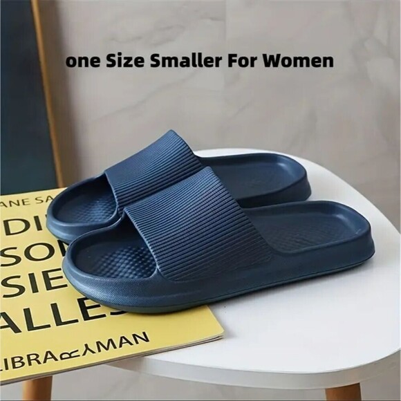 WIDE foam blue slides clouds slippers lightweight house slippers - Picture 1 of 2